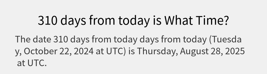 What date is 310 days from today?