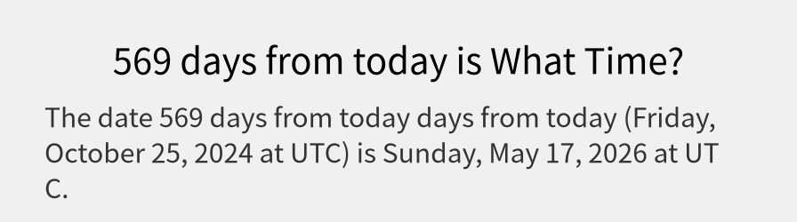 What date is 569 days from today?