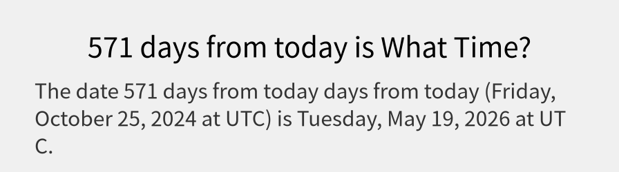 What date is 571 days from today?