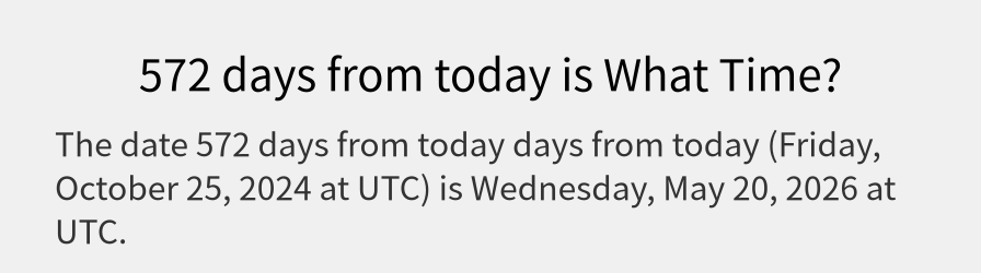 What date is 572 days from today?