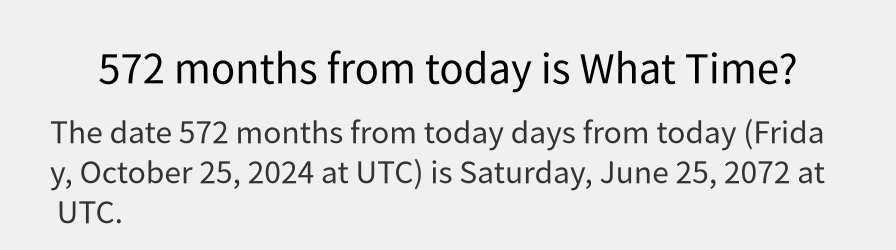 What date is 572 months from today?