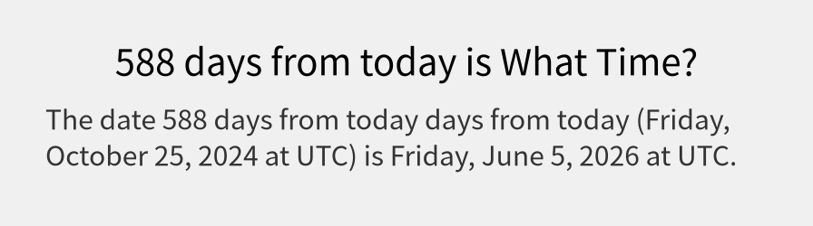 What date is 588 days from today?