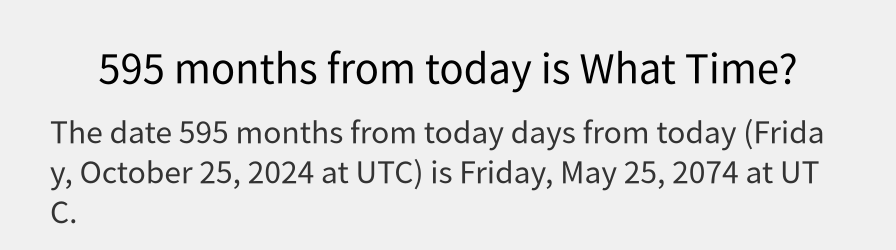 What date is 595 months from today?