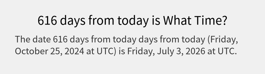 What date is 616 days from today?