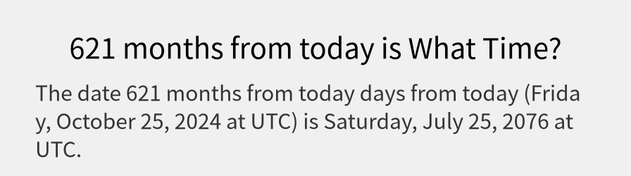 What date is 621 months from today?