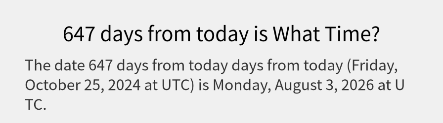 What date is 647 days from today?