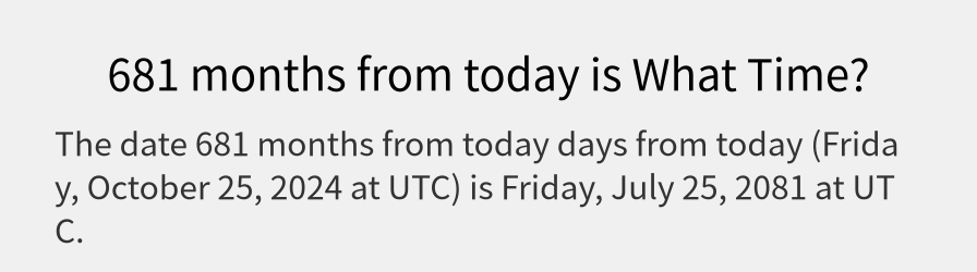 What date is 681 months from today?