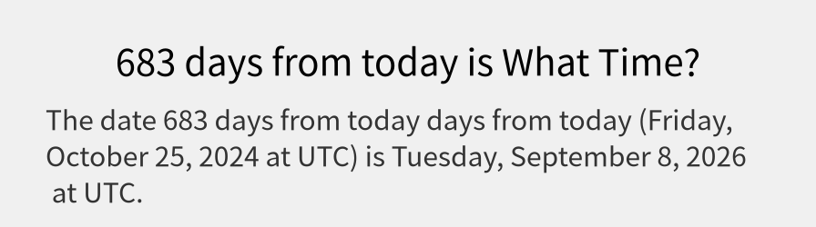 What date is 683 days from today?