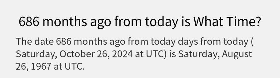 What date is 686 months ago from today?