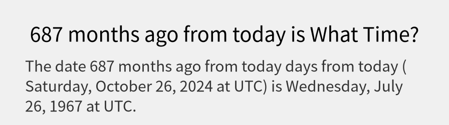 What date is 687 months ago from today?