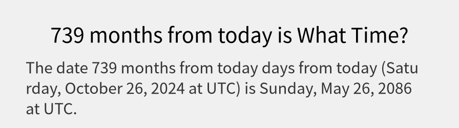 What date is 739 months from today?