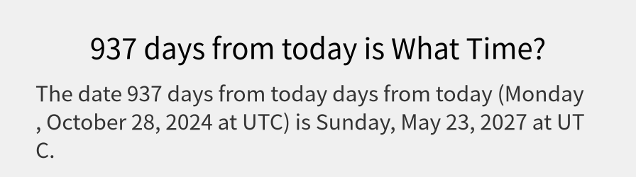 What date is 937 days from today?