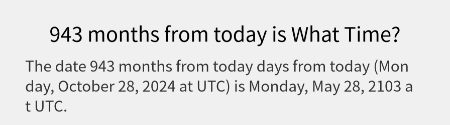 What date is 943 months from today?