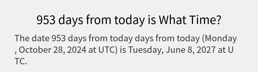 What date is 953 days from today?