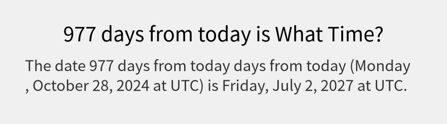 What date is 977 days from today?