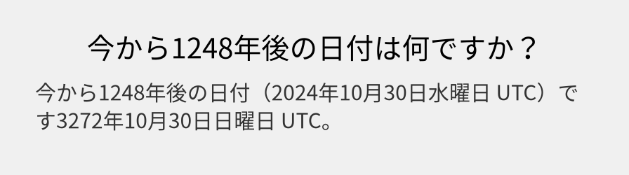 今から1248年後の日付は何ですか？